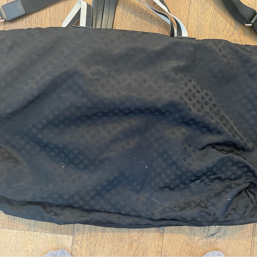 Kate Spade Black Duffel Bag with Quilted Design